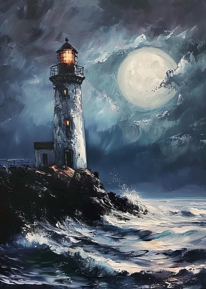 Lighthouse Moonlight