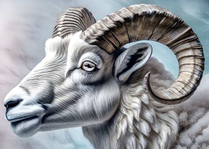 Graceful Goat Portrait