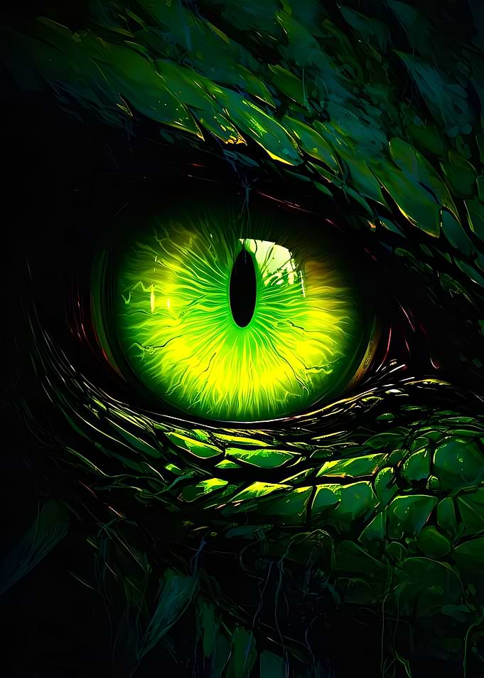 Dragon Lizard Dinosaur Eye