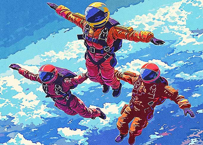 Skydiving Vintage