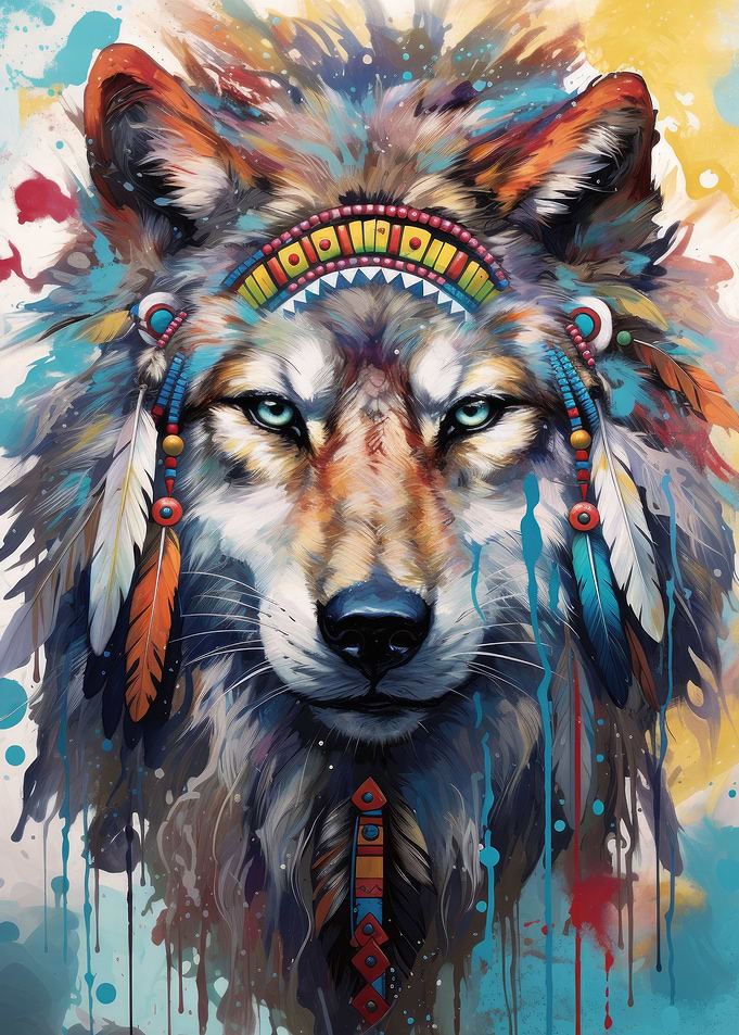 Boho Spirit Wolf