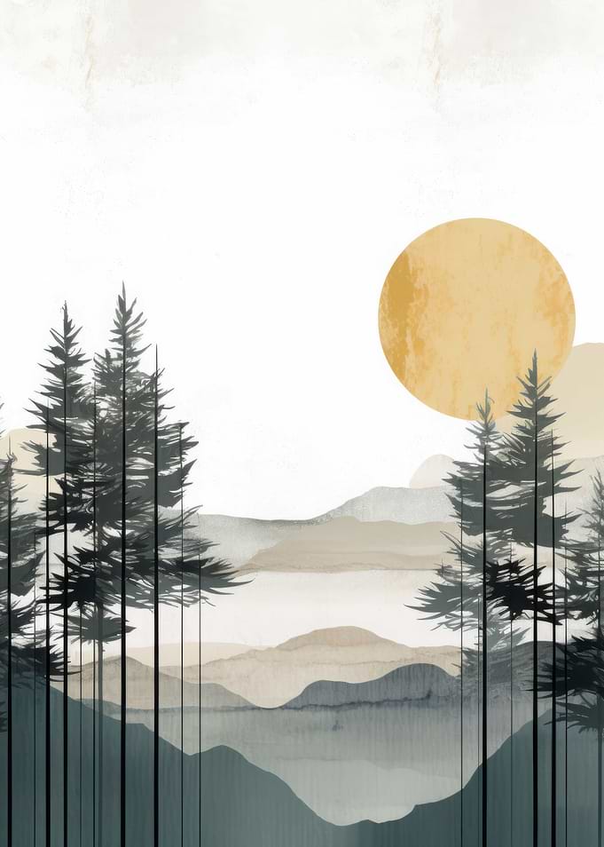 Forest Abstract Gold Decor