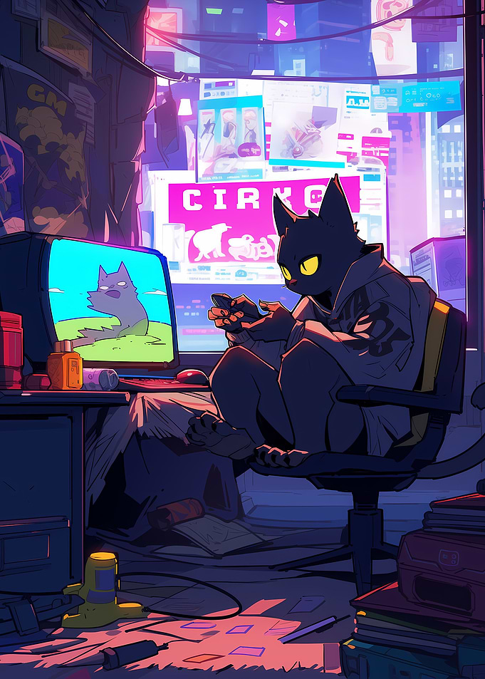 Neon Cat