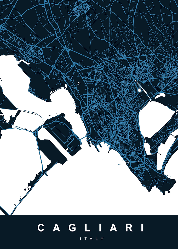 MAP CAGLIARI ITALY