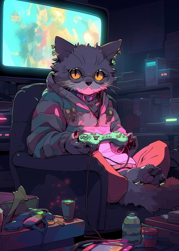 Calm Gaming Cat
