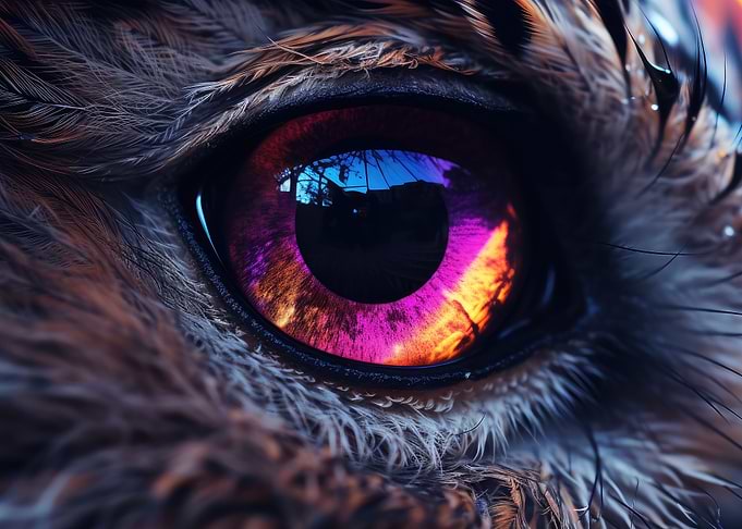Neon Eye Of The Owl