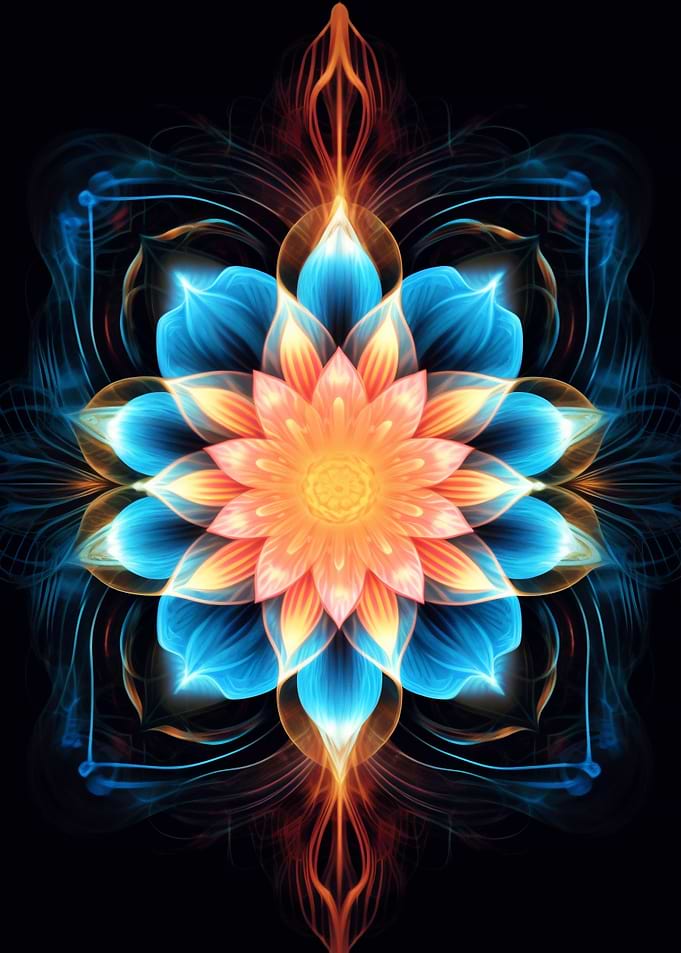 Blue and Orange Mandala