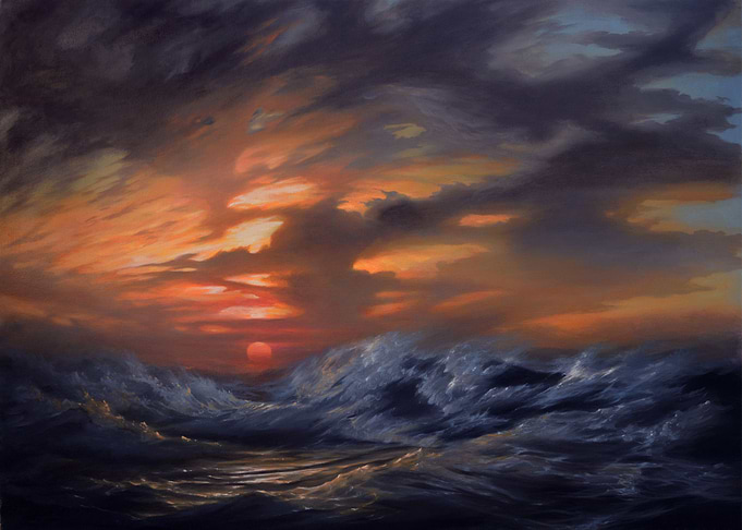 Sunset at sea