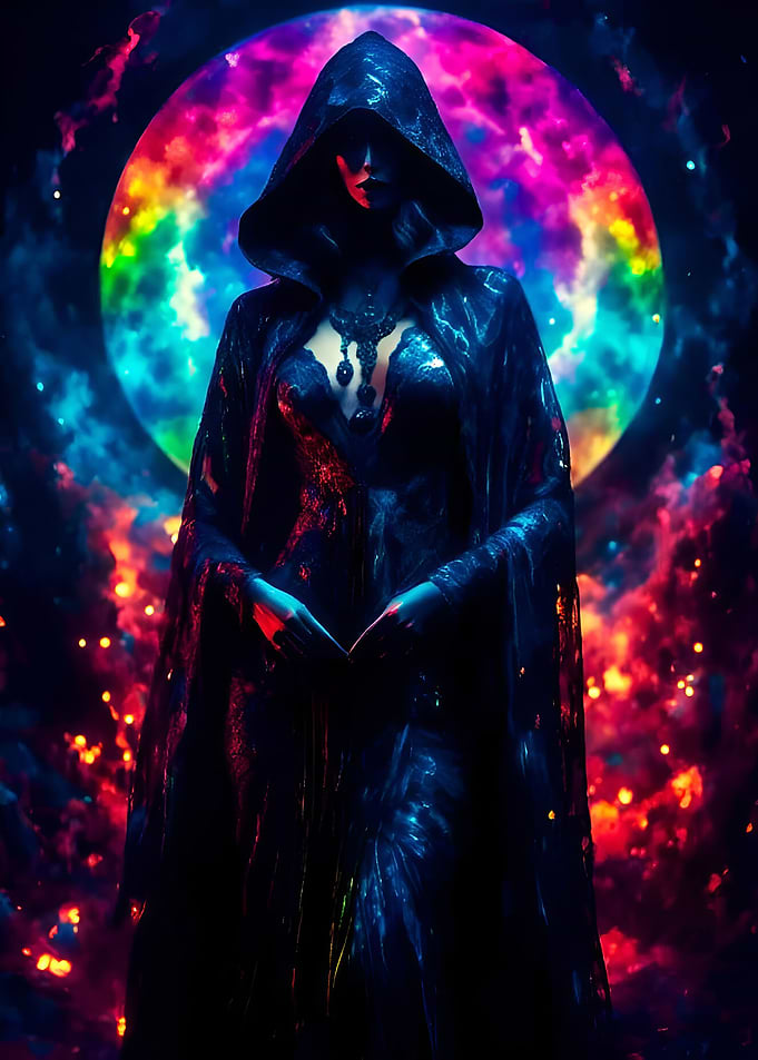 Rainbow Color Magic Witch