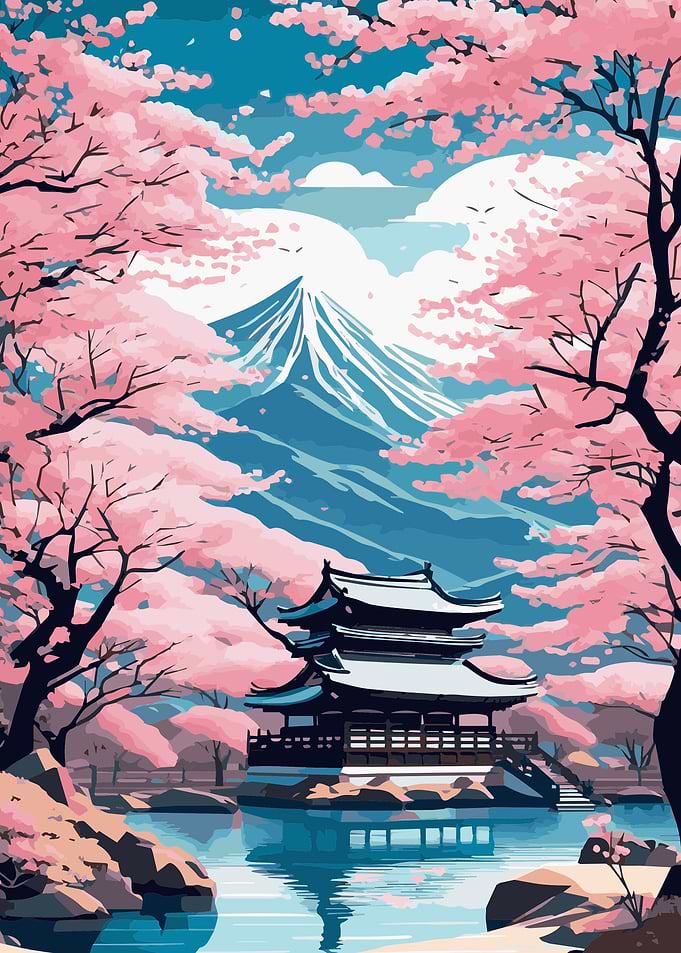 Japan Cherry Landscape 7