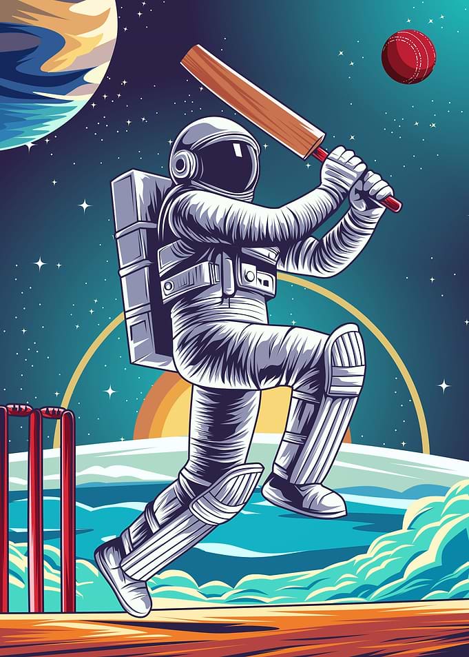 Astro Playing Cricket
