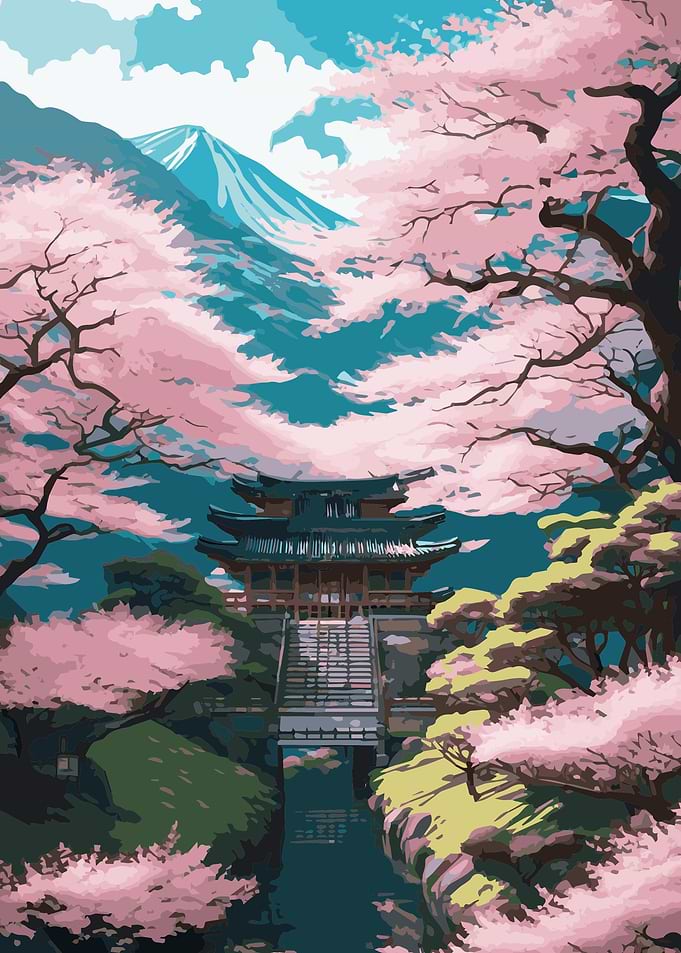 Japan Cherry Landscape 4