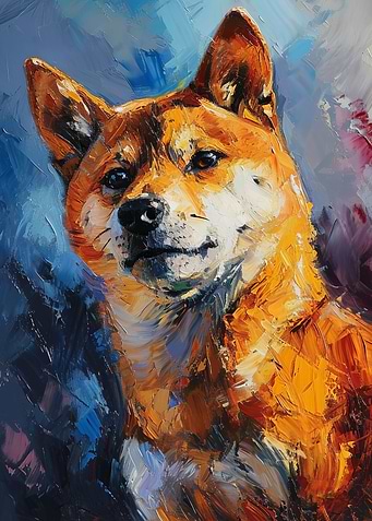 Vibrant Shiba Portrait