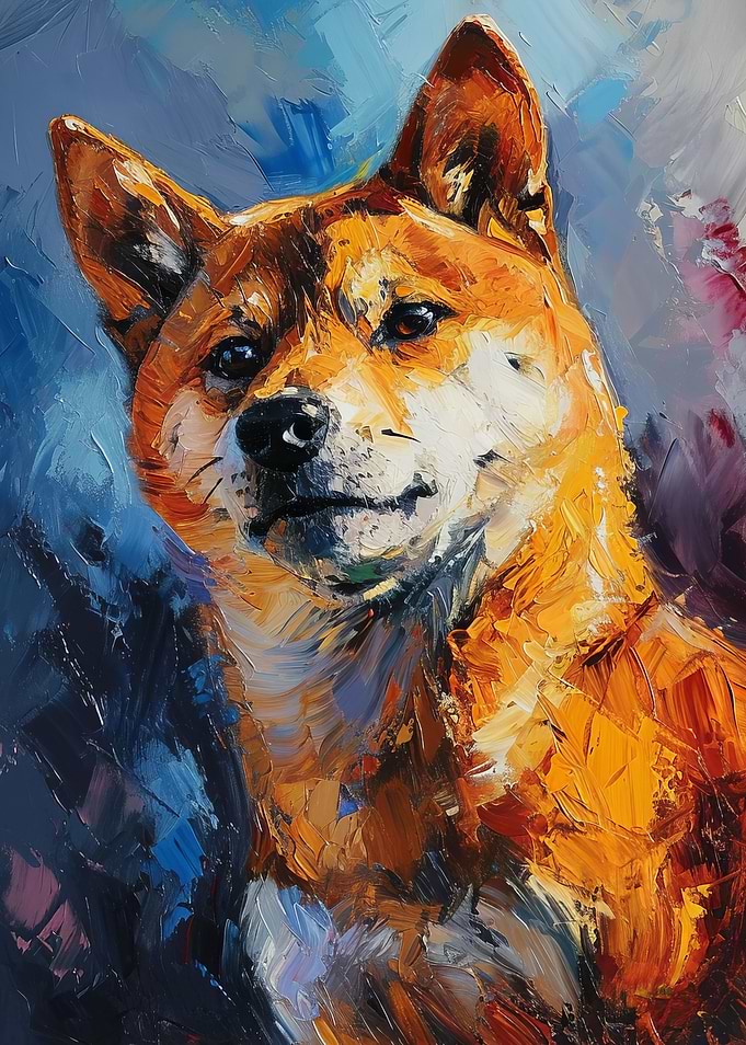 Vibrant Shiba Portrait