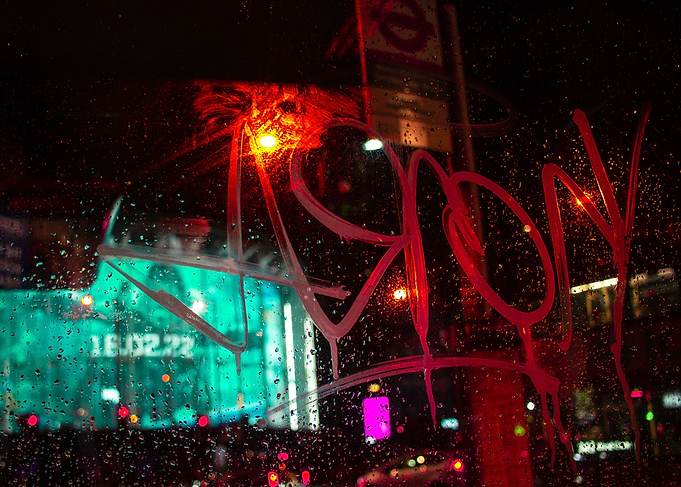 Rainy London Bus Stop