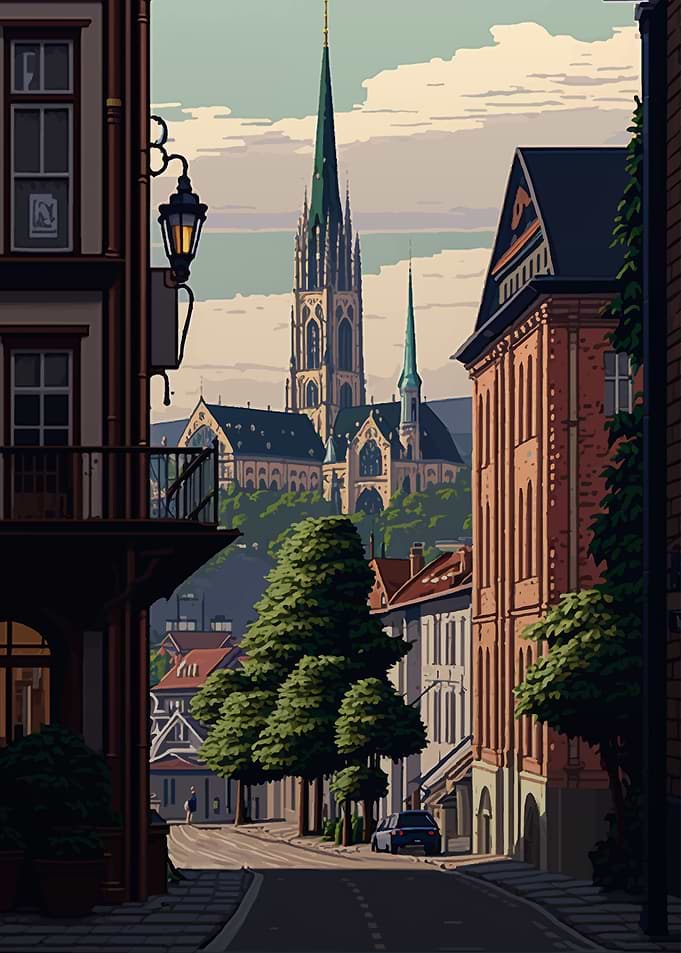 Jena City Pixel Art
