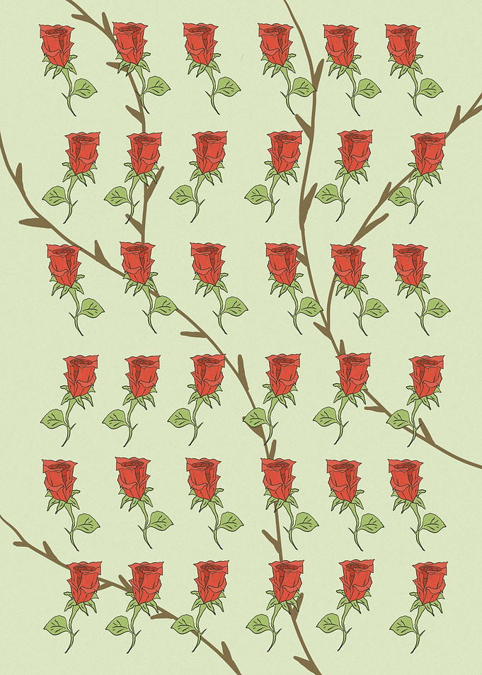 rose pattern art