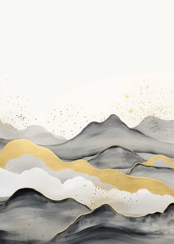 Flat Abstract Gold Decor