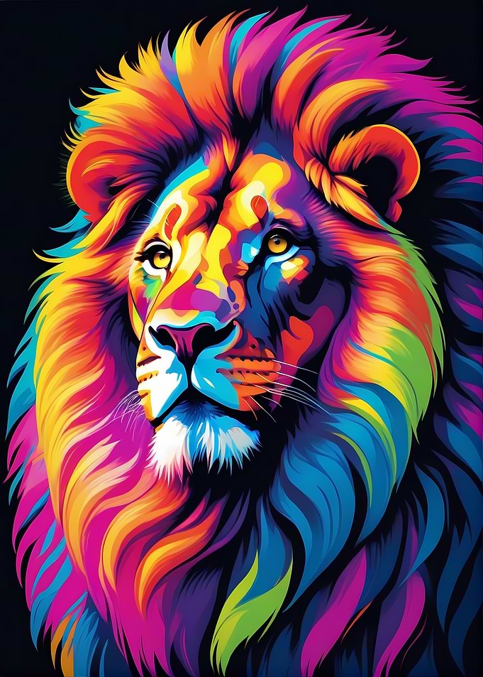 Psychedelic Lion
