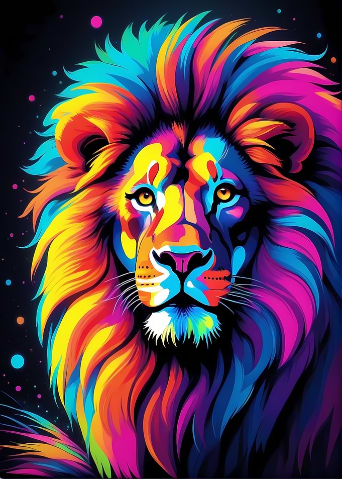 Psychedelic Lion
