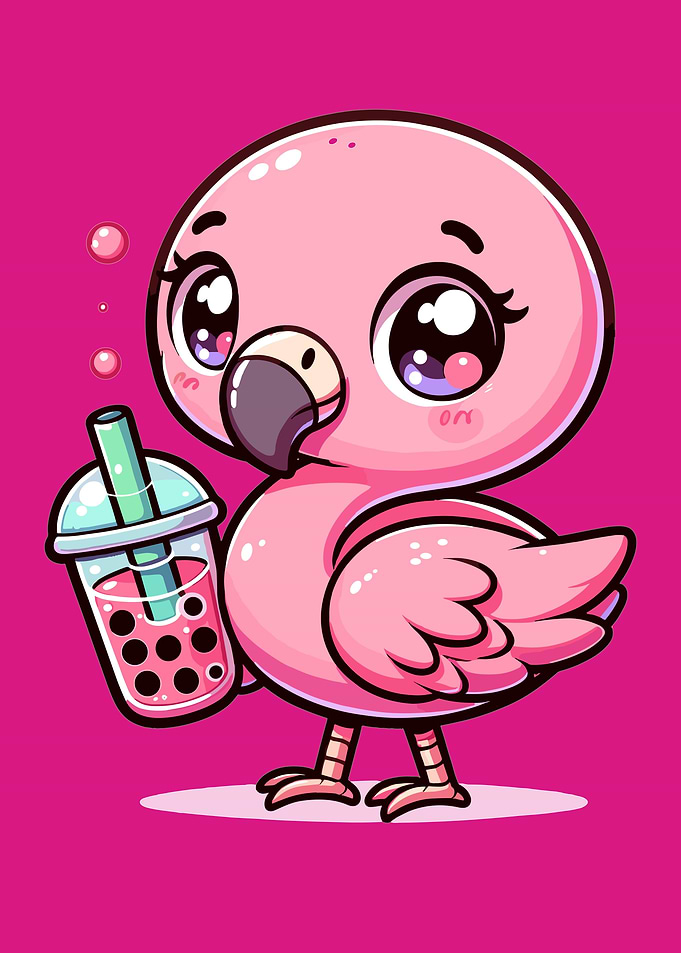 Cute Kawaii Flamingo