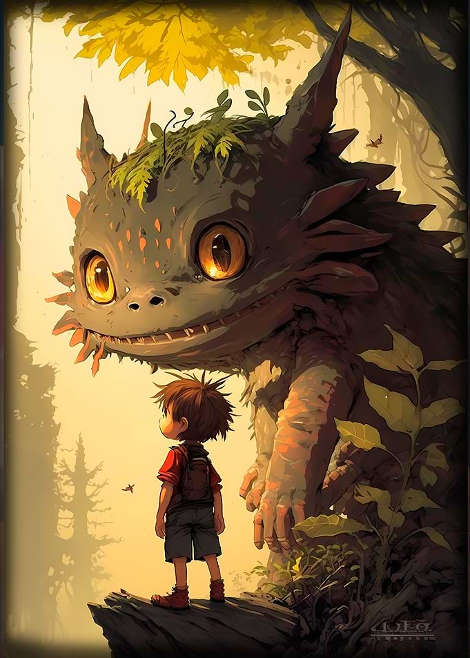 Boy and his monster friend