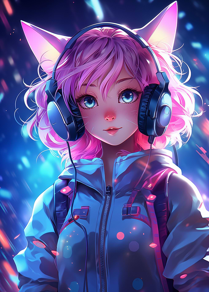 Cute Anime Cat Girl