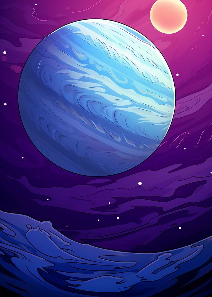 Cartoon Space Planet