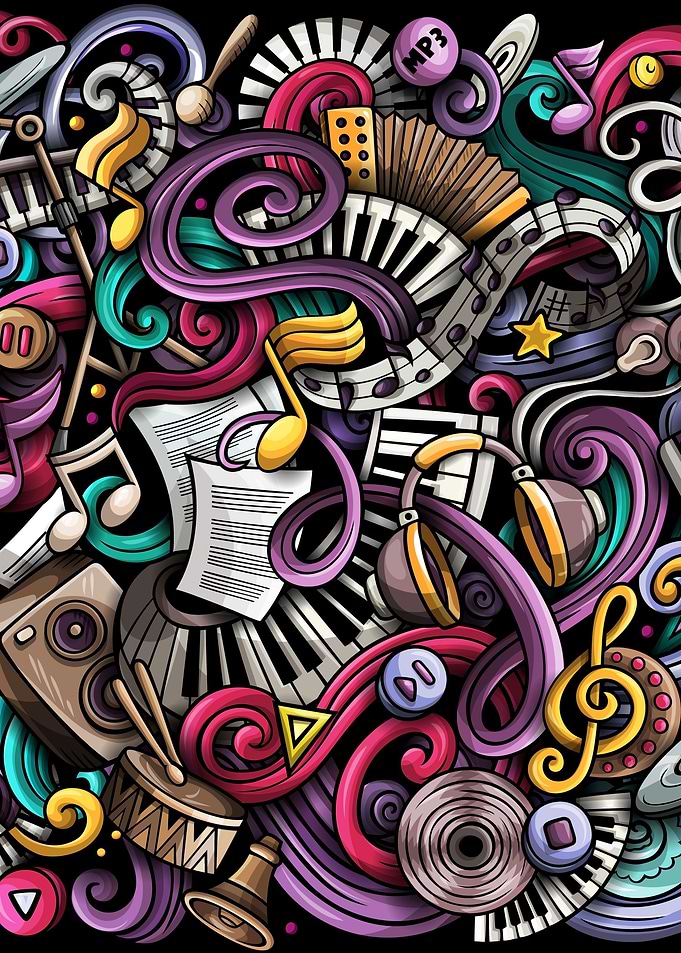 Music Cartoon Graffiti