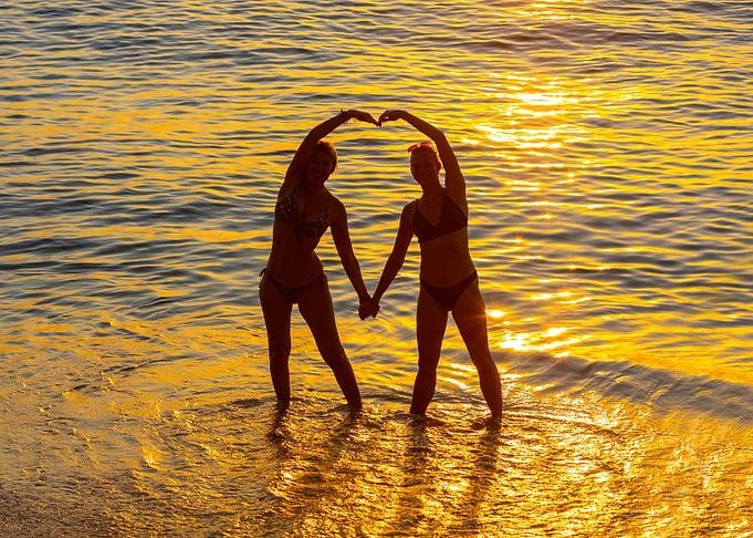 Sunset Heart Pose