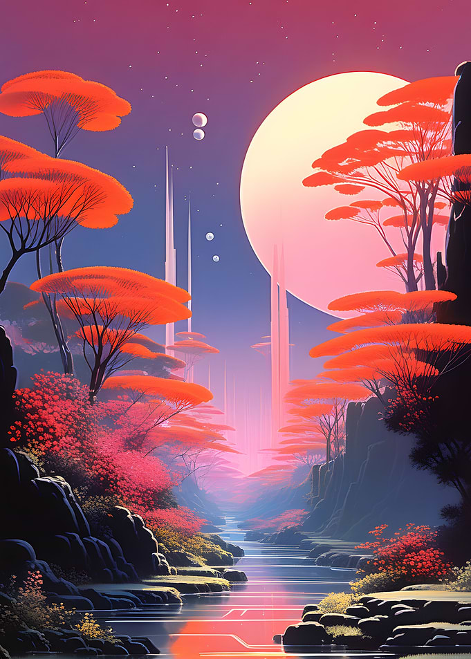 Retro Coral Universe