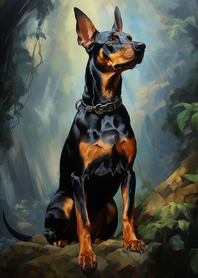 Dobermann portrait