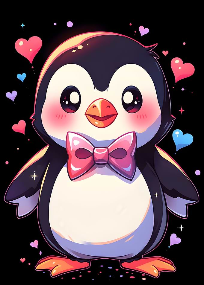 Cute Penguin Bowtie