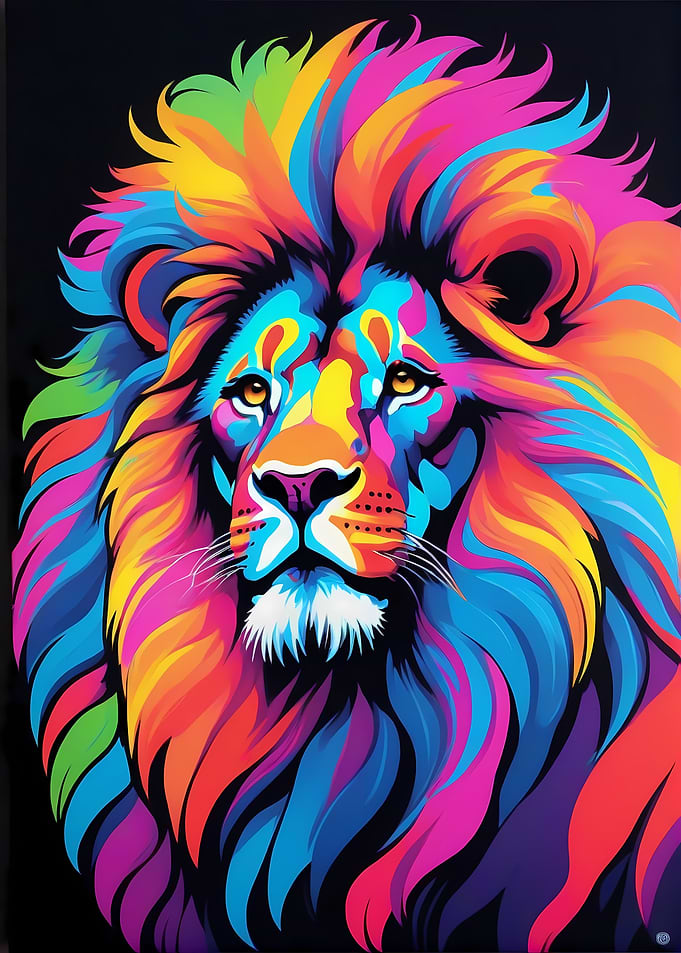 Psychedelic Lion