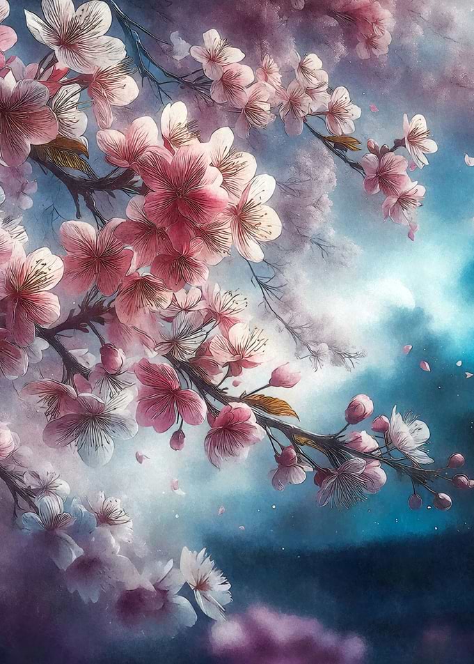 Blooming Sakura branches