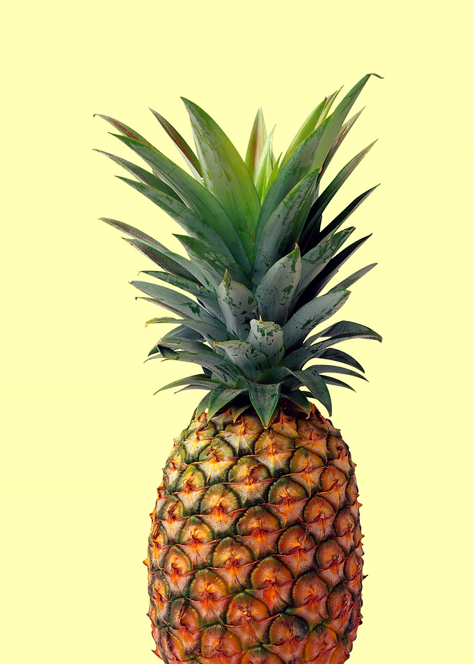 pineapple in yellow