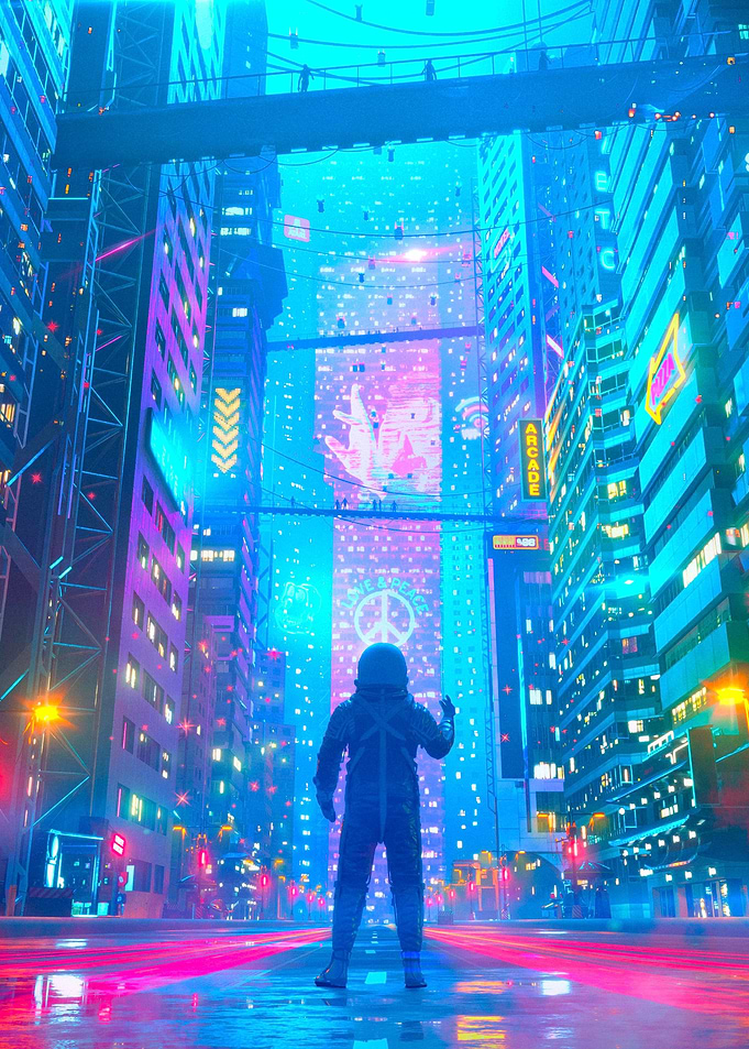 Neon Astronaut