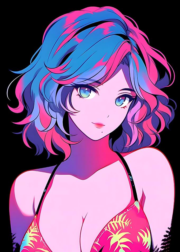 anime cool swimsuit girl