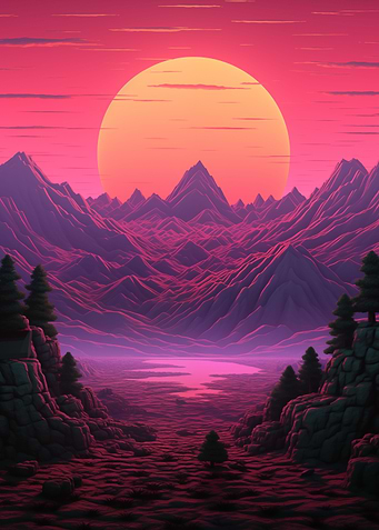 Mountain Range Sunset