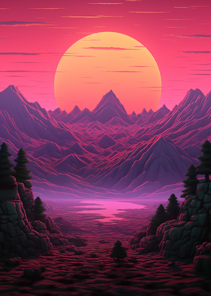Mountain Range Sunset