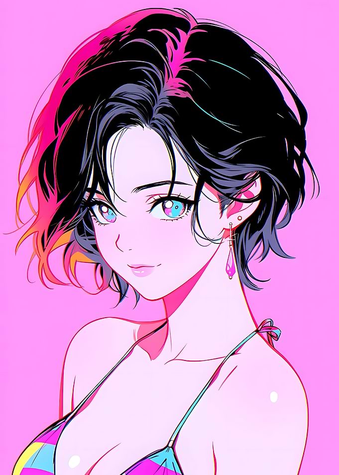 anime cool swimsuit girl