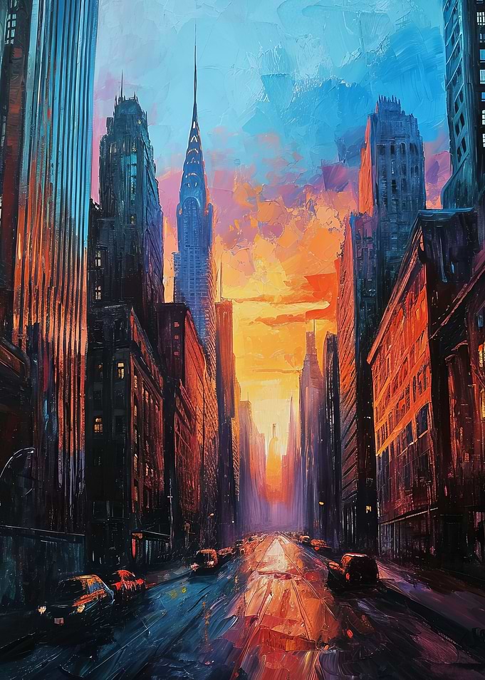 Urban Sunset Art