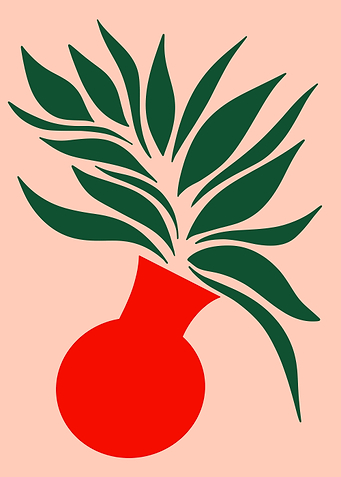 Leafy vase