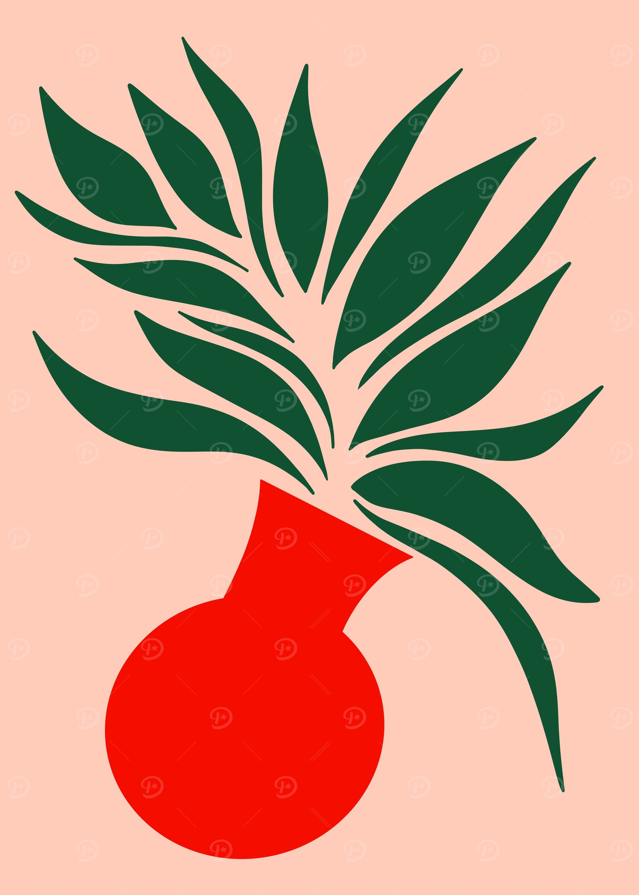 Leafy vase