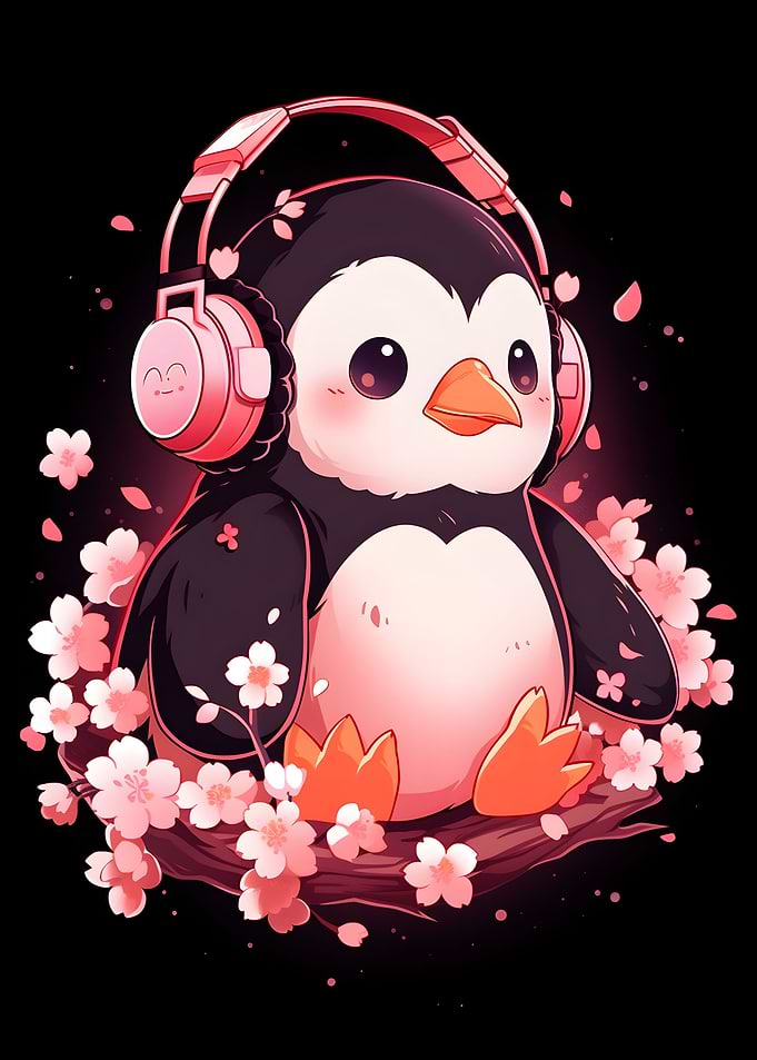 Cherry Blossom Penguin