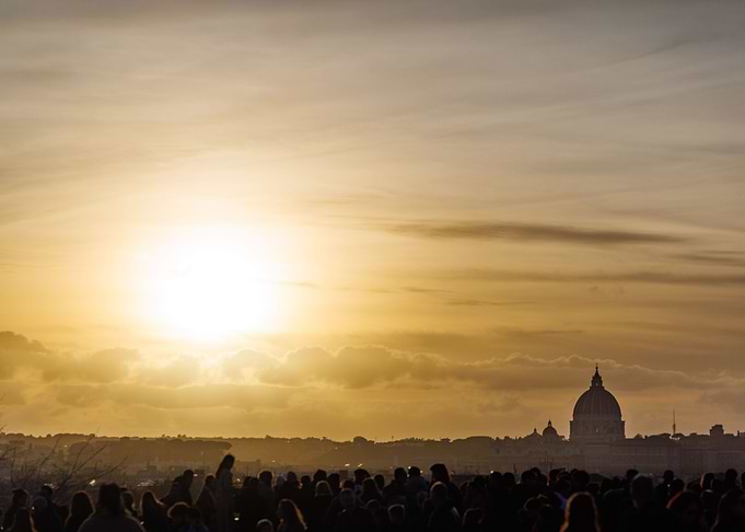 Sunset over Rome