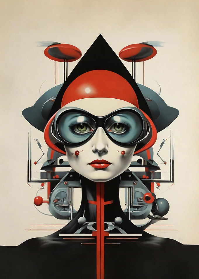 Modern Bauhaus Woman Art