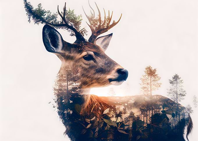 Forest Crowned Stag Deer