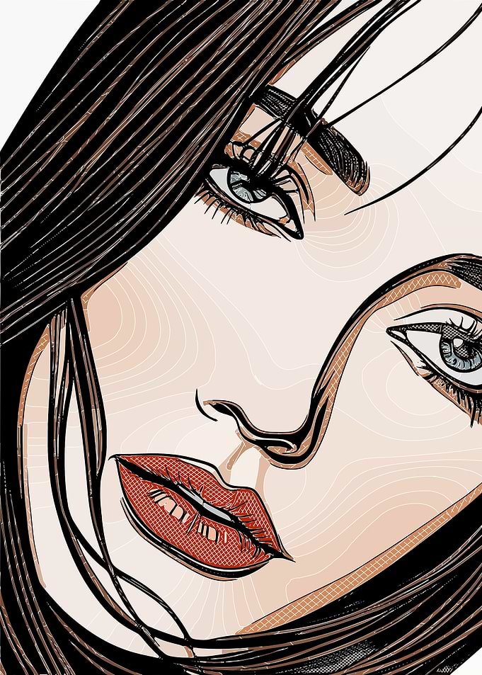 Pop Art Woman Portrait 5