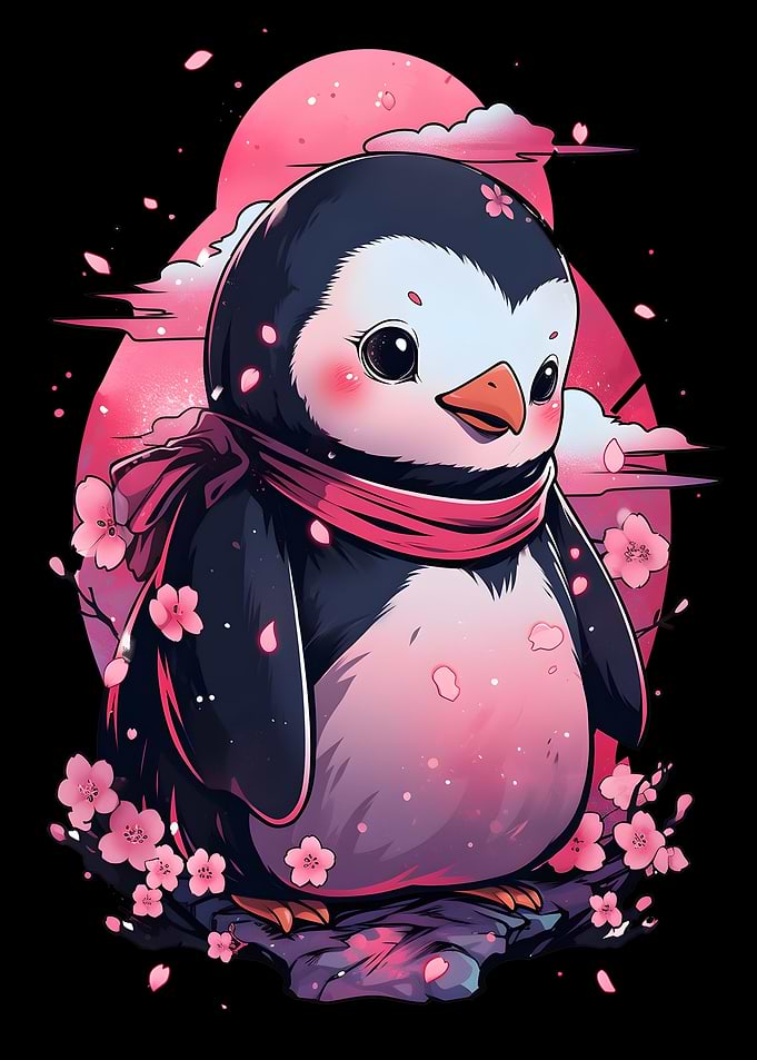 Penguin Cherry Blossom